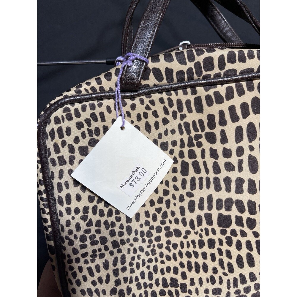 Stephanie Johnson Leopard Print Cosmetic Travel Case | Makeup Organizer Bag NWT - Picture 3 of 6